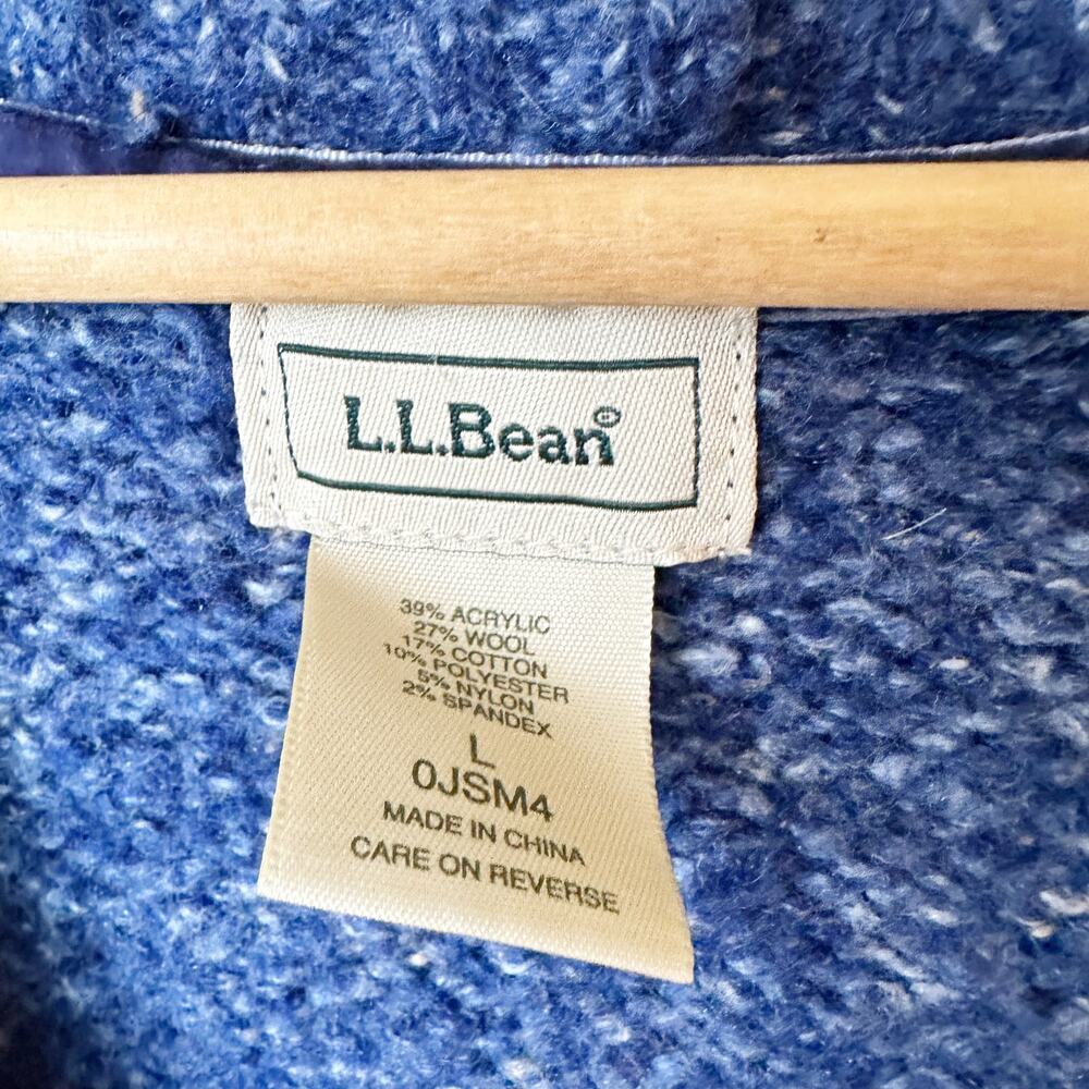 LL Bean Sweater Vest Wool Blend Women's sz L - Picture 3 of 7